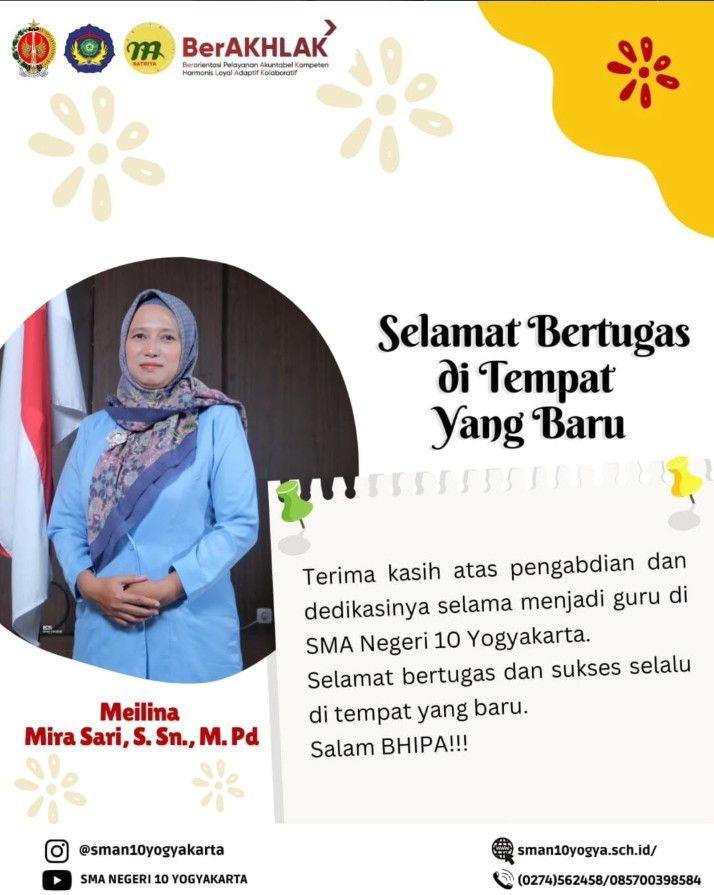 Selamat bertugas di tempat yang baru